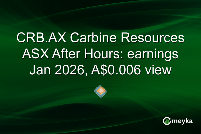 CRB.AX Carbine Resources ASX After Hours: earnings Jan 2026, A$0.006 view