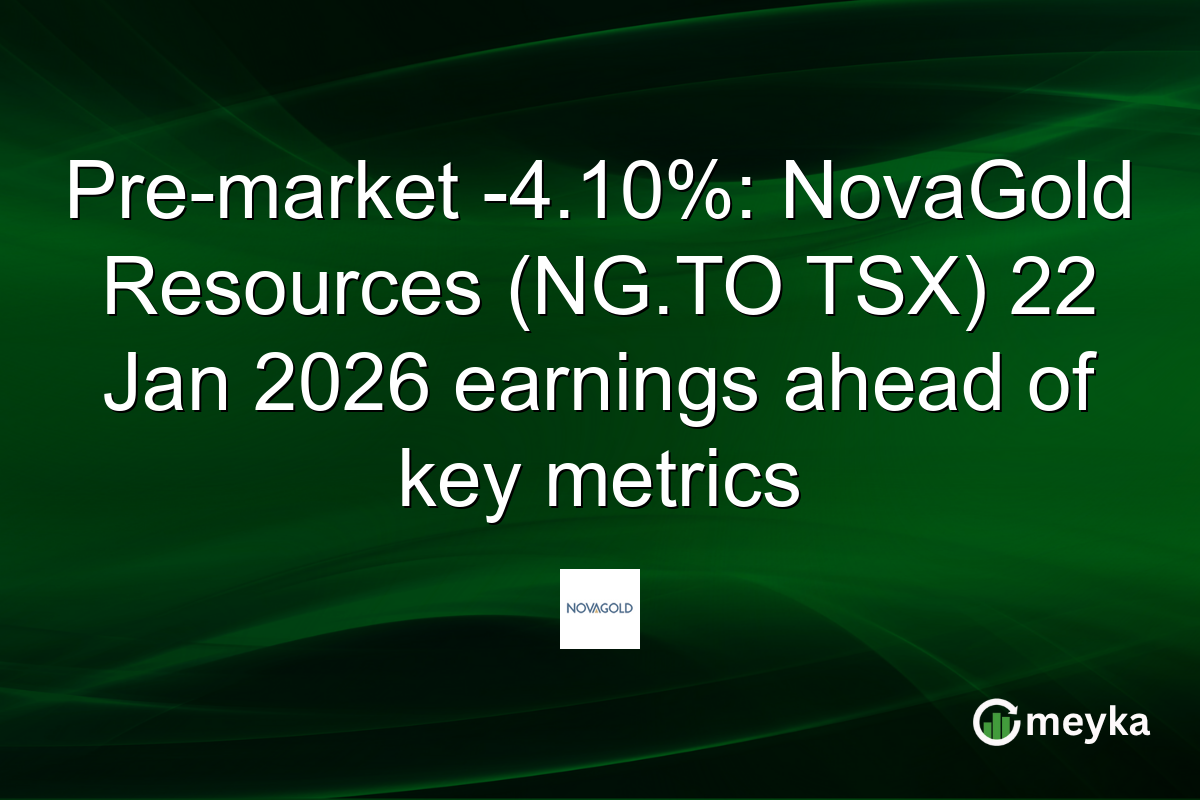 Pre-market -4.10%: NovaGold Resources (NG.TO TSX) 22 Jan 2026 earnings ahead of key metrics