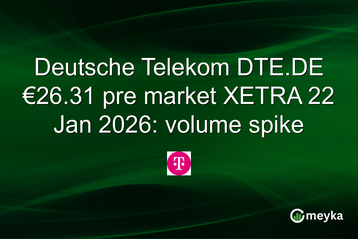 Deutsche Telekom DTE.DE €26.31 pre market XETRA 22 Jan 2026: volume spike