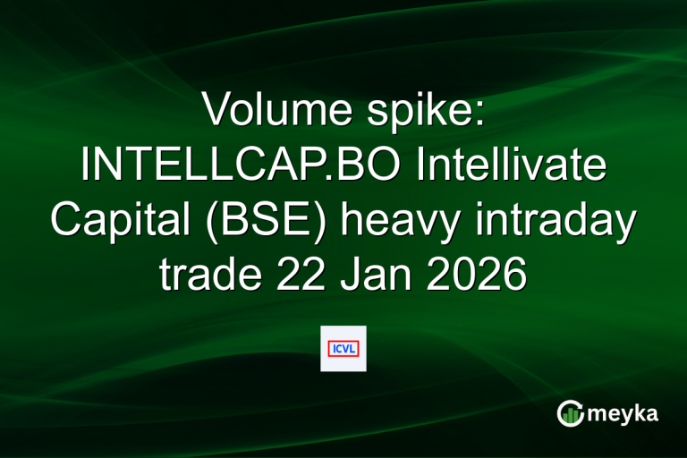 Volume spike: INTELLCAP.BO Intellivate Capital (BSE) heavy intraday trade 22 Jan 2026
