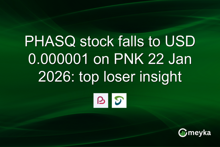 PHASQ stock falls to USD 0.000001 on PNK 22 Jan 2026: top loser insight