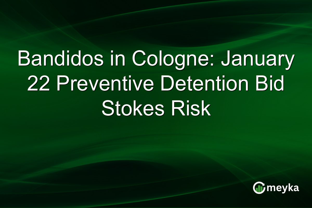 Bandidos in Cologne: January 22 Preventive Detention Bid Stokes Risk