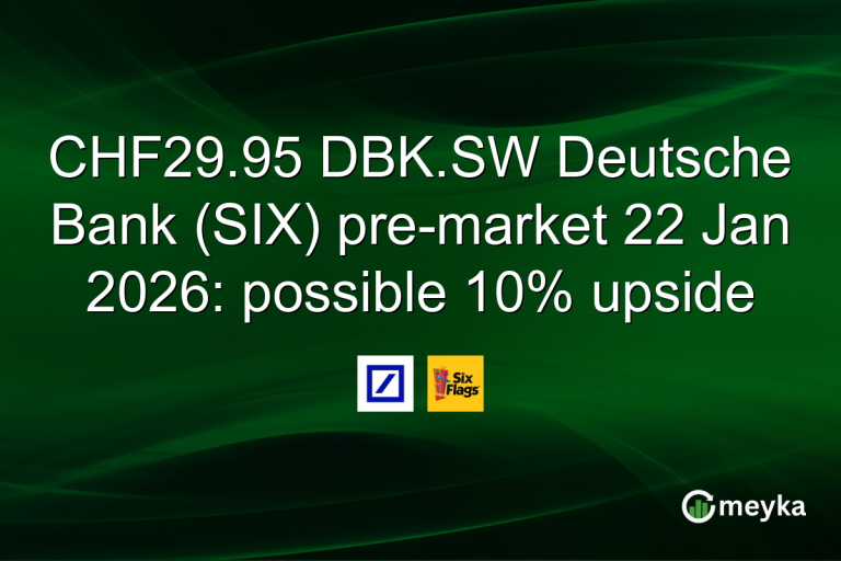 CHF29.95 DBK.SW Deutsche Bank (SIX) pre-market 22 Jan 2026: possible 10% upside