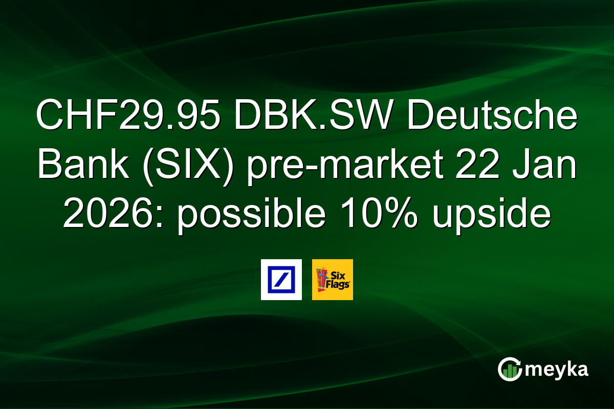 CHF29.95 DBK.SW Deutsche Bank (SIX) pre-market 22 Jan 2026: possible 10% upside