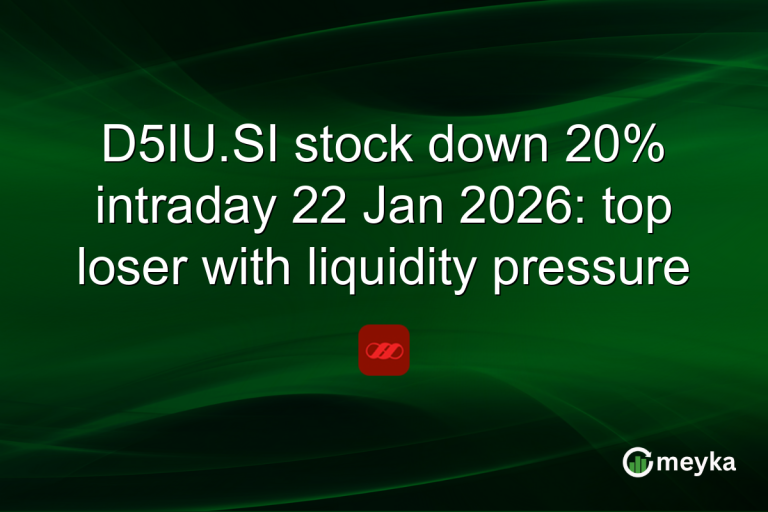 D5IU.SI stock down 20% intraday 22 Jan 2026: top loser with liquidity pressure