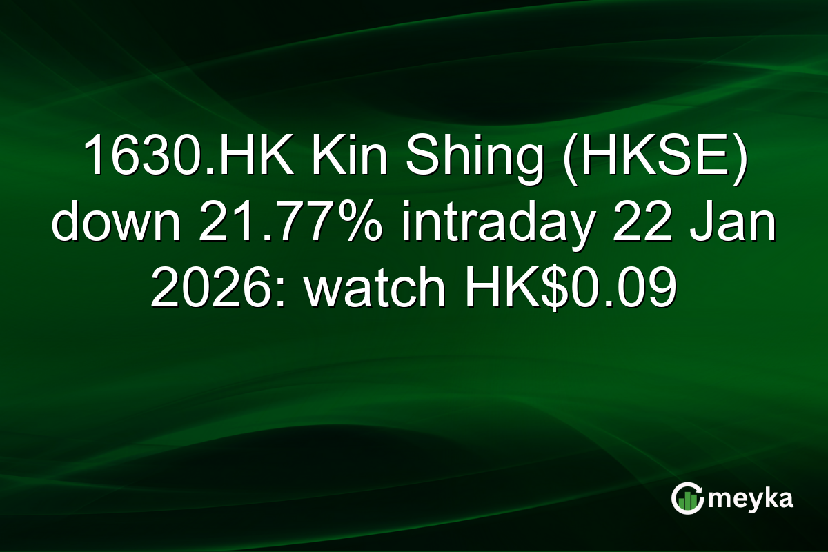 1630.HK Kin Shing (HKSE) down 21.77% intraday 22 Jan 2026: watch HK$0.09