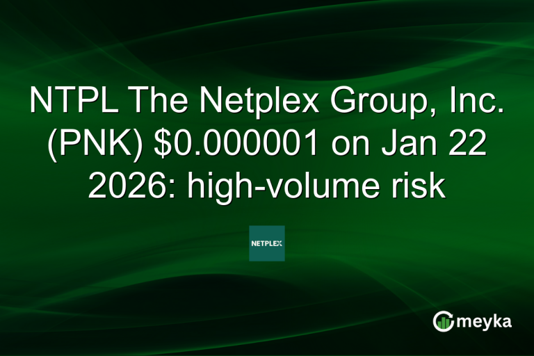 NTPL The Netplex Group, Inc. (PNK) $0.000001 on Jan 22 2026: high-volume risk