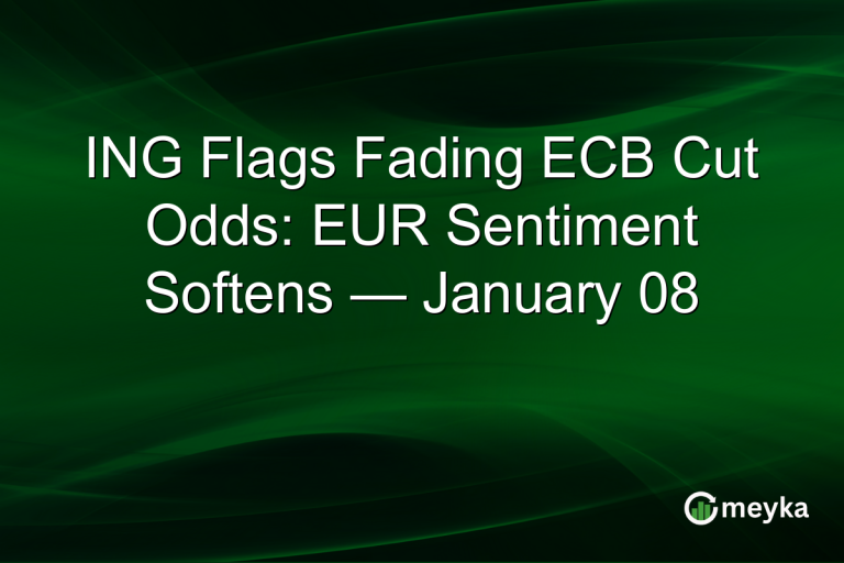 ING Flags Fading ECB Cut Odds: EUR Sentiment Softens — January 08