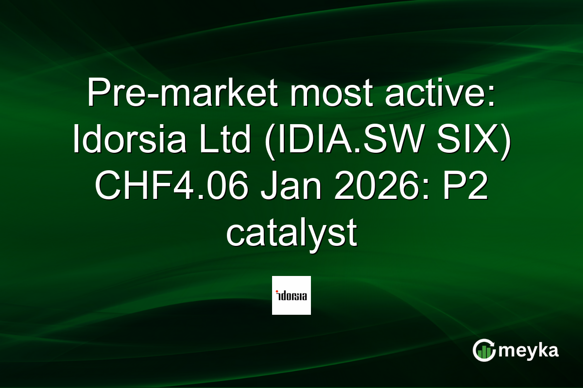 Pre-market most active: Idorsia Ltd (IDIA.SW SIX) CHF4.06 Jan 2026: P2 catalyst