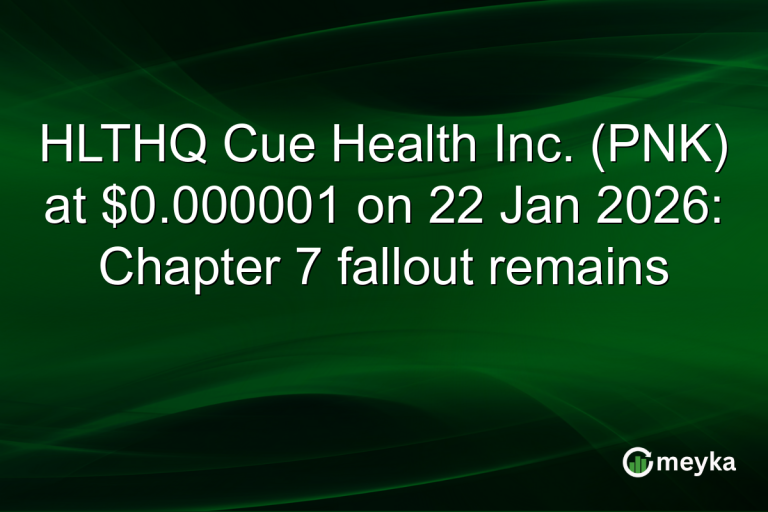 HLTHQ Cue Health Inc. (PNK) at $0.000001 on 22 Jan 2026: Chapter 7 fallout remains