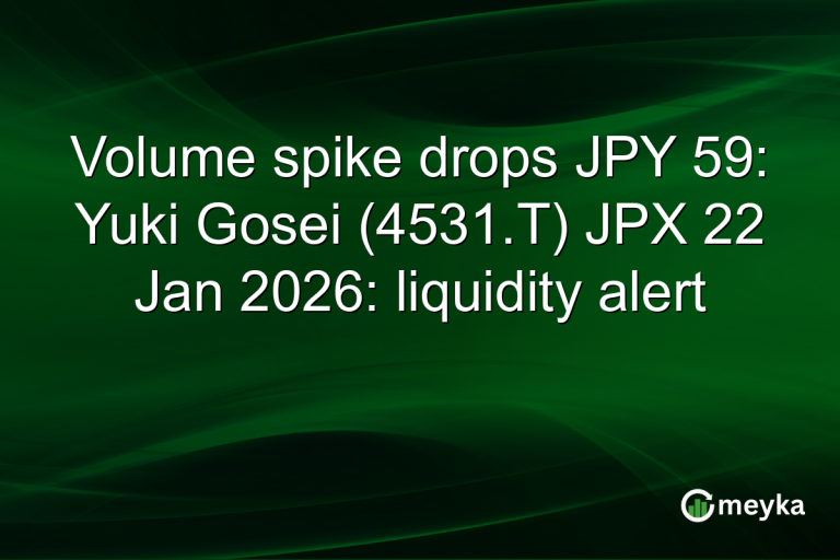 Volume spike drops JPY 59: Yuki Gosei (4531.T) JPX 22 Jan 2026: liquidity alert