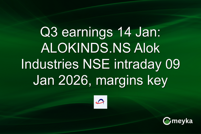 Q3 earnings 14 Jan: ALOKINDS.NS Alok Industries NSE intraday 09 Jan 2026, margins key