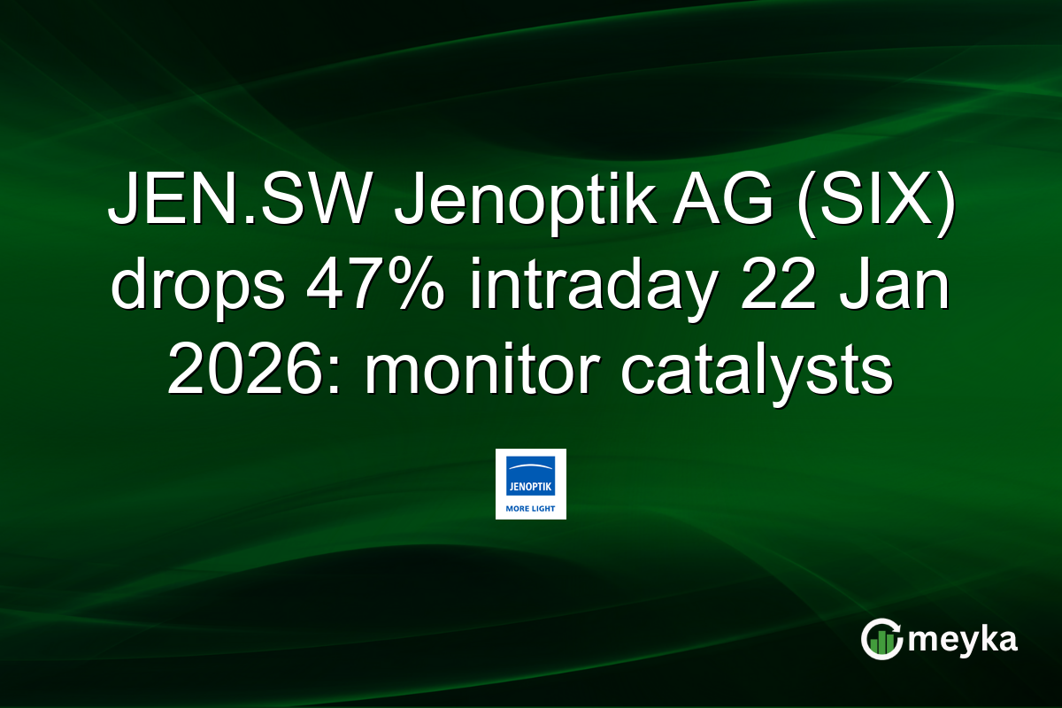 JEN.SW Jenoptik AG (SIX) drops 47% intraday 22 Jan 2026: monitor catalysts