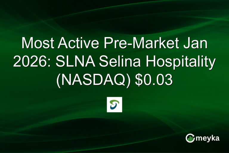 Most Active Pre-Market Jan 2026: SLNA Selina Hospitality (NASDAQ) $0.03