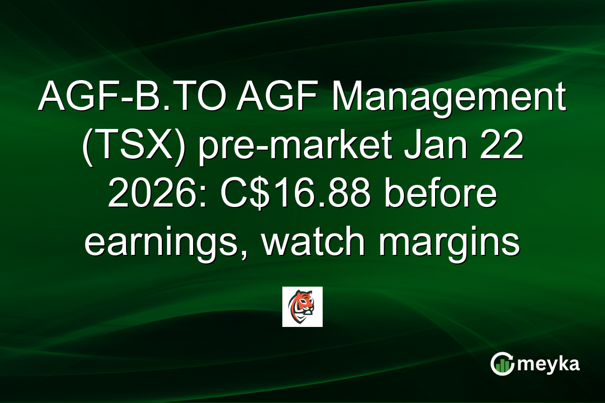 AGF-B.TO AGF Management (TSX) pre-market Jan 22 2026: C$16.88 before earnings, watch margins
