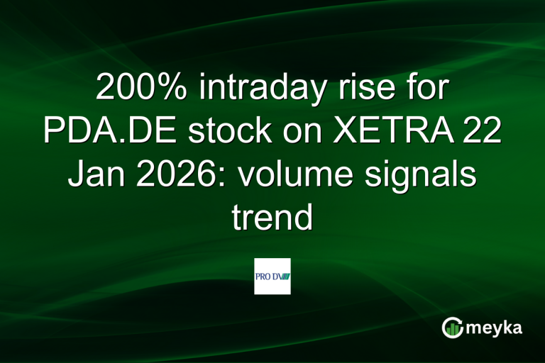 200% intraday rise for PDA.DE stock on XETRA 22 Jan 2026: volume signals trend