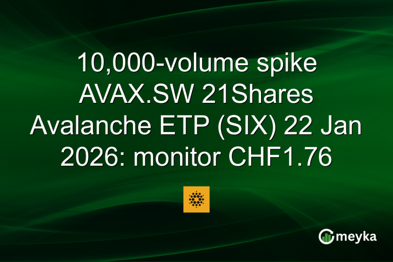 10,000-volume spike AVAX.SW 21Shares Avalanche ETP (SIX) 22 Jan 2026: monitor CHF1.76