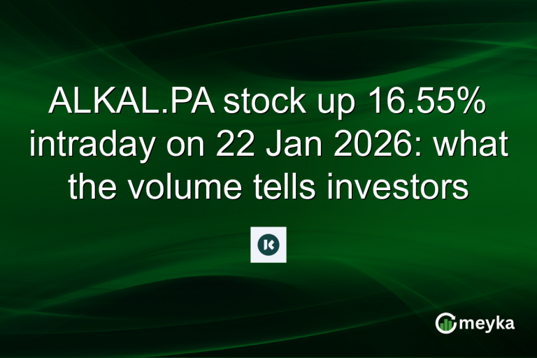 ALKAL.PA stock up 16.55% intraday on 22 Jan 2026: what the volume tells investors