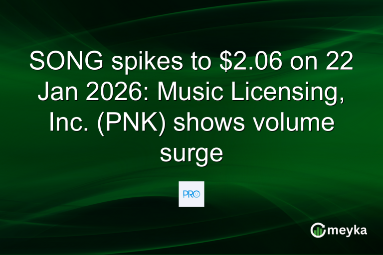 SONG spikes to $2.06 on 22 Jan 2026: Music Licensing, Inc. (PNK) shows volume surge