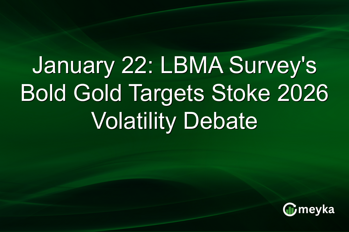 January 22: LBMA Survey's Bold Gold Targets Stoke 2026 Volatility Debate