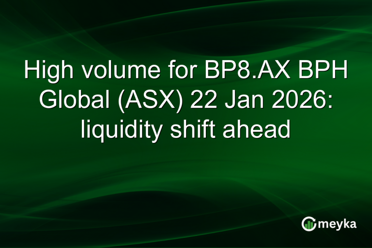 High volume for BP8.AX BPH Global (ASX) 22 Jan 2026: liquidity shift ahead