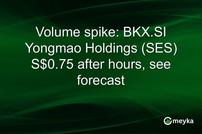 Volume spike: BKX.SI Yongmao Holdings (SES) S$0.75 after hours, see forecast