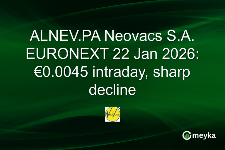 ALNEV.PA Neovacs S.A. EURONEXT 22 Jan 2026: €0.0045 intraday, sharp decline