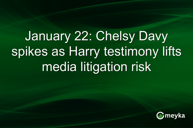 January 22: Chelsy Davy spikes as Harry testimony lifts media litigation risk