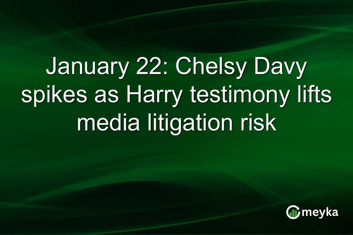 January 22: Chelsy Davy spikes as Harry testimony lifts media litigation risk