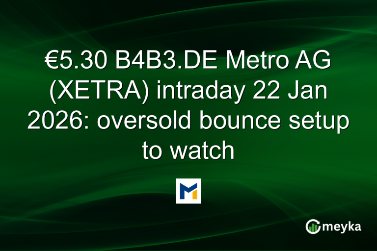 €5.30 B4B3.DE Metro AG (XETRA) intraday 22 Jan 2026: oversold bounce setup to watch