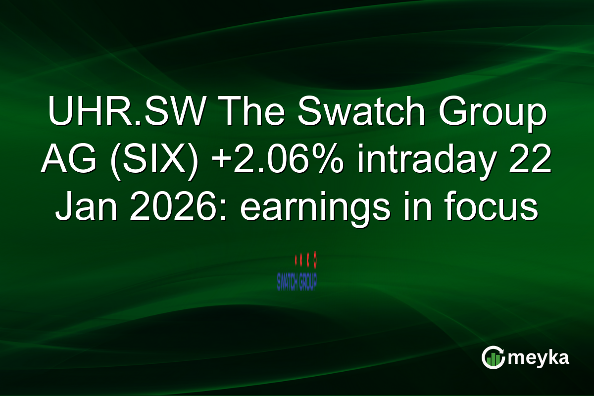 UHR.SW The Swatch Group AG (SIX) +2.06% intraday 22 Jan 2026: earnings in focus