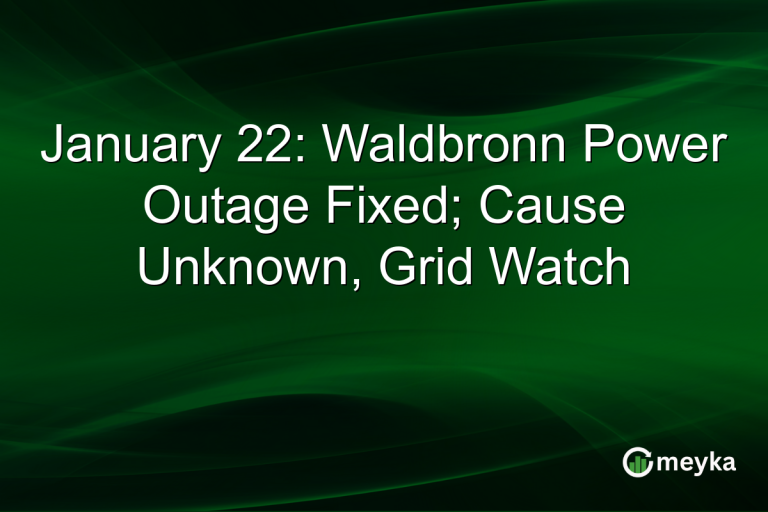 January 22: Waldbronn Power Outage Fixed; Cause Unknown, Grid Watch
