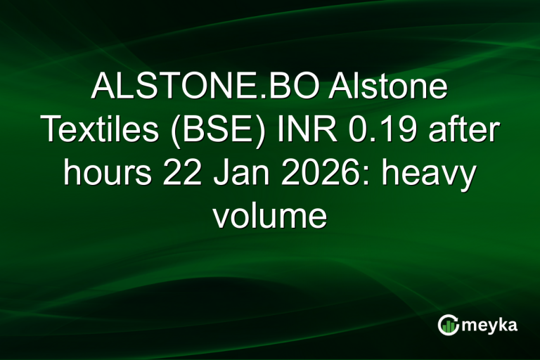 ALSTONE.BO Alstone Textiles (BSE) INR 0.19 after hours 22 Jan 2026: heavy volume
