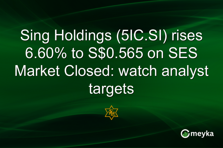 Sing Holdings (5IC.SI) rises 6.60% to S$0.565 on SES Market Closed: watch analyst targets