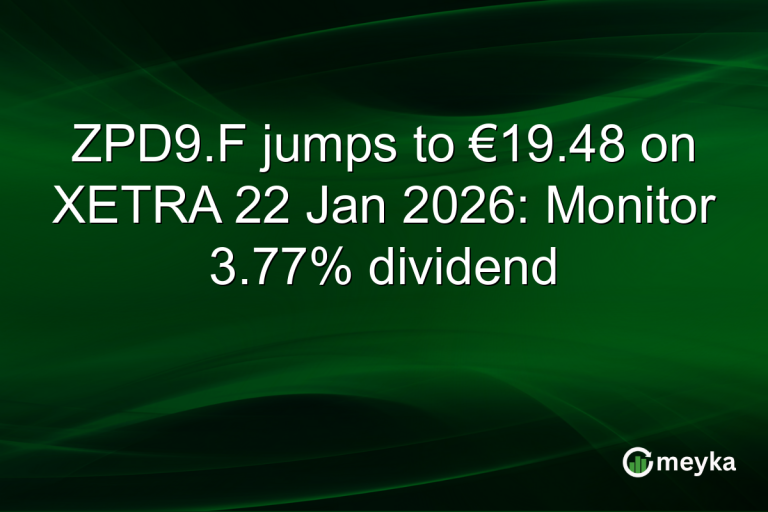 ZPD9.F jumps to €19.48 on XETRA 22 Jan 2026: Monitor 3.77% dividend