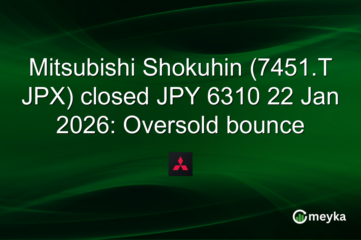 Mitsubishi Shokuhin (7451.T JPX) closed JPY 6310 22 Jan 2026: Oversold bounce
