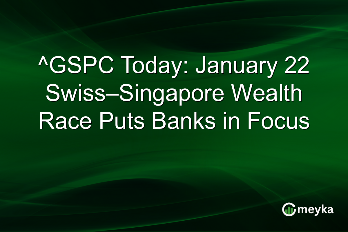 ^GSPC Today: January 22 Swiss–Singapore Wealth Race Puts Banks in Focus