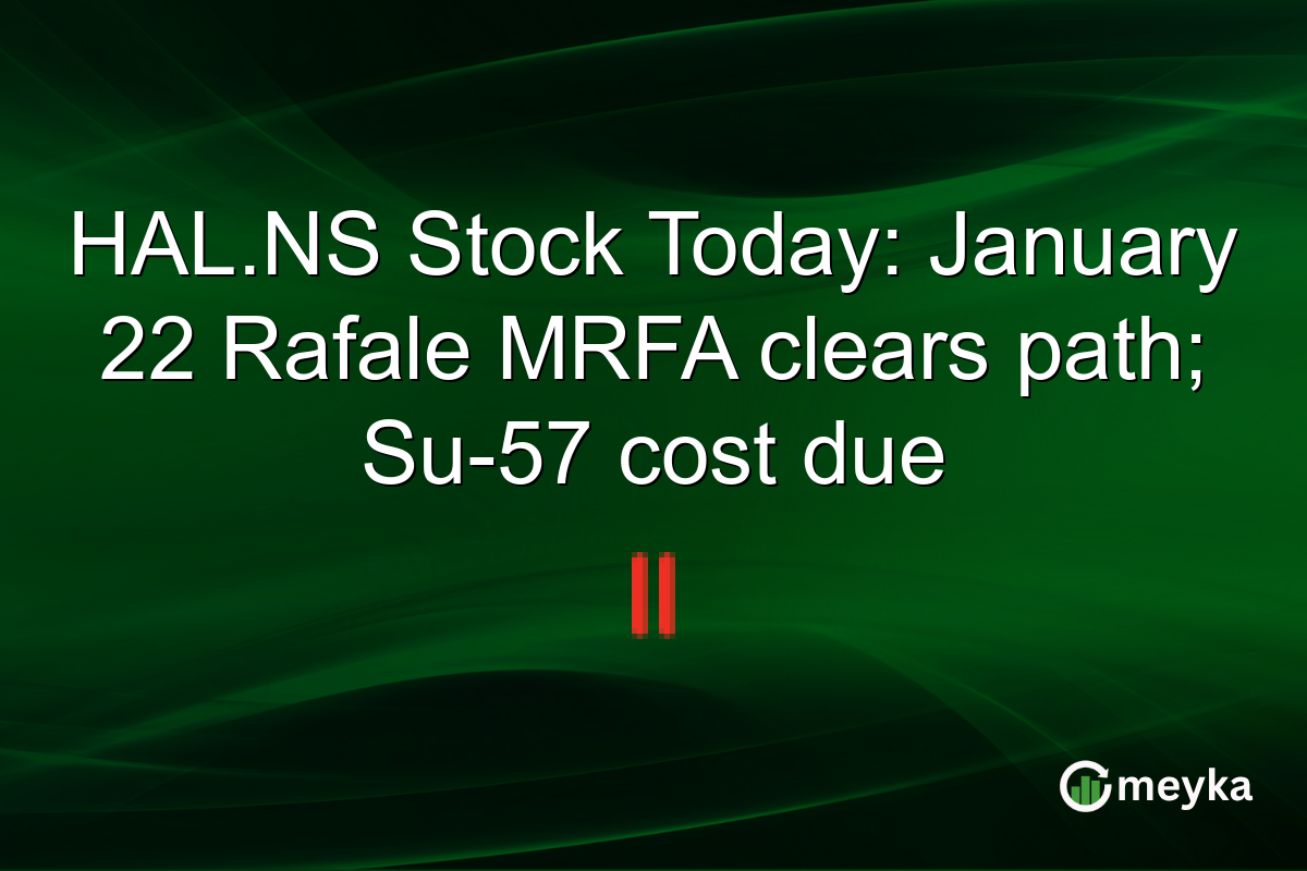 HAL.NS Stock Today: January 22 Rafale MRFA clears path; Su-57 cost due