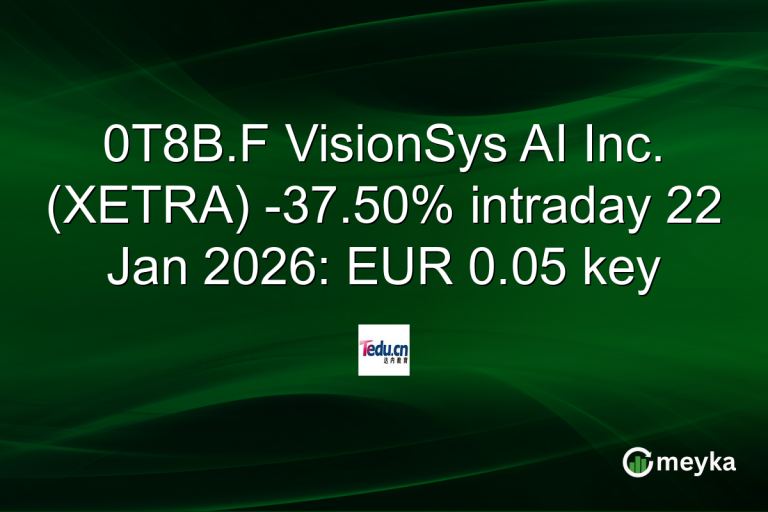 0T8B.F VisionSys AI Inc. (XETRA) -37.50% intraday 22 Jan 2026: EUR 0.05 key