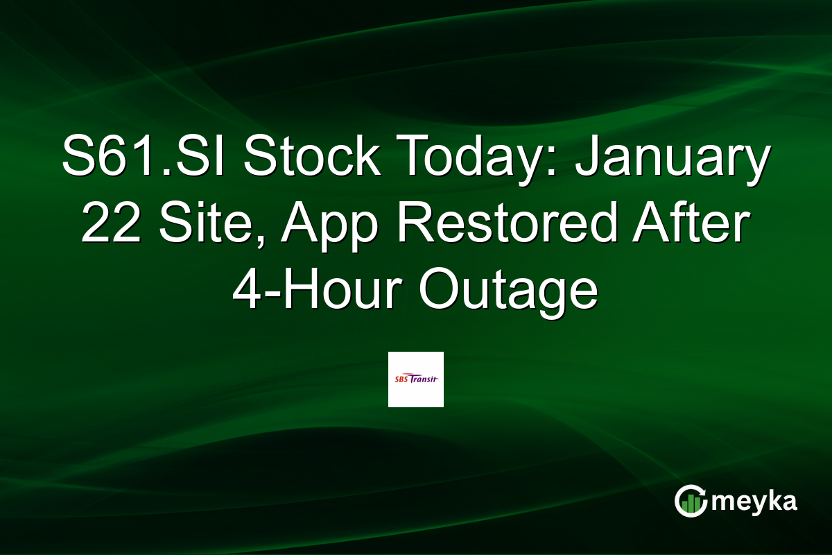 S61.SI Stock Today: January 22 Site, App Restored After 4-Hour Outage