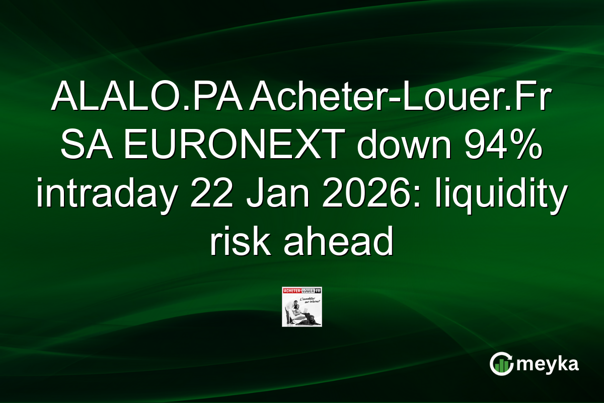 ALALO.PA Acheter-Louer.Fr SA EURONEXT down 94% intraday 22 Jan 2026: liquidity risk ahead