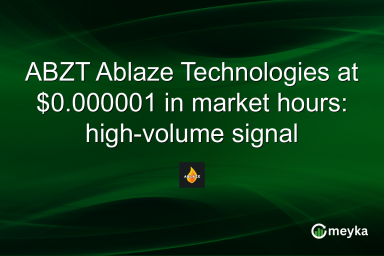 ABZT Ablaze Technologies at $0.000001 in market hours: high-volume signal