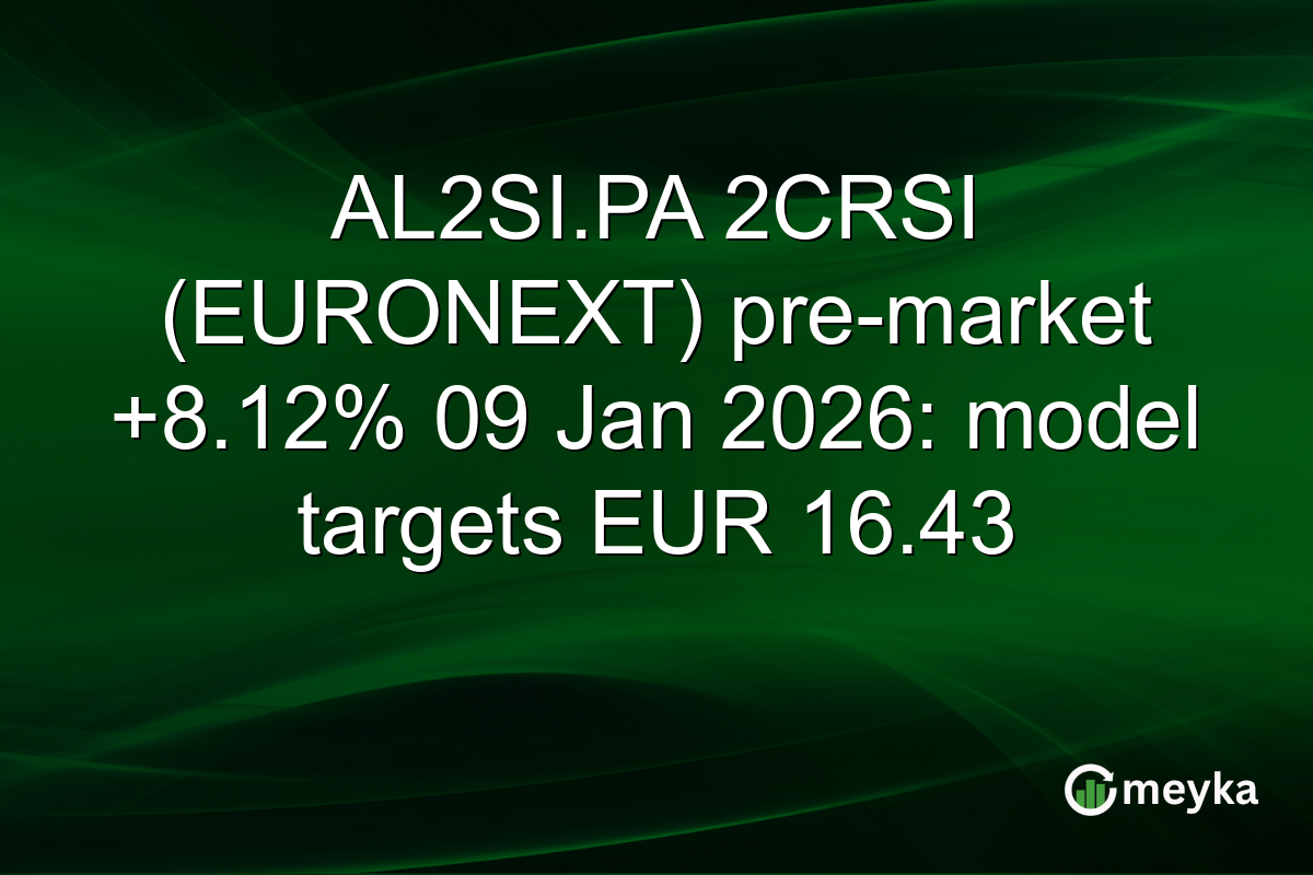 AL2SI.PA 2CRSI (EURONEXT) pre-market +8.12% 09 Jan 2026: model targets EUR 16.43