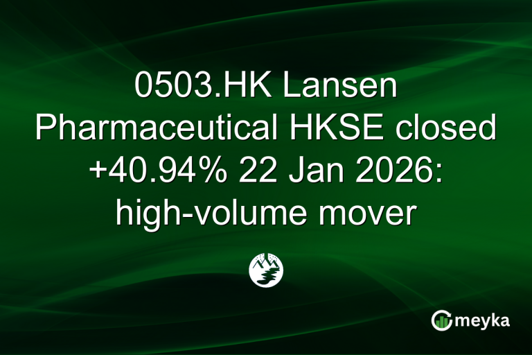 0503.HK Lansen Pharmaceutical HKSE closed +40.94% 22 Jan 2026: high-volume mover