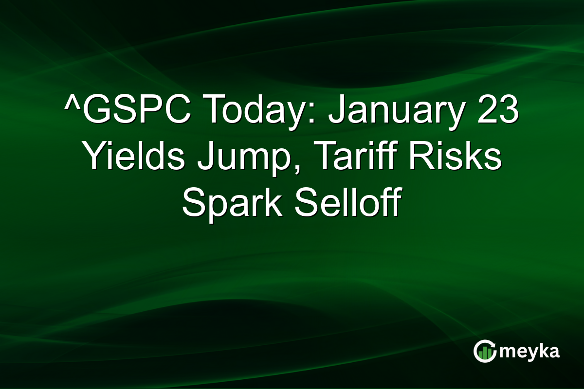 ^GSPC Today: January 23 Yields Jump, Tariff Risks Spark Selloff