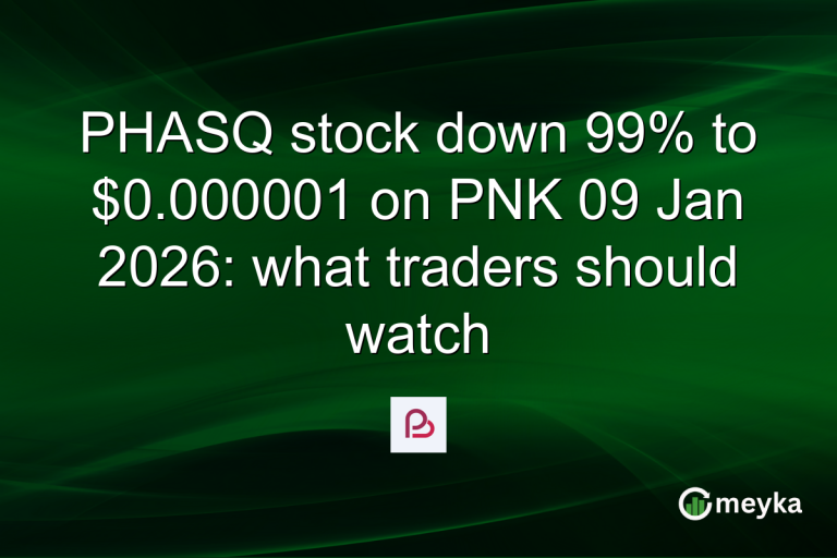 PHASQ stock down 99% to $0.000001 on PNK 09 Jan 2026: what traders should watch