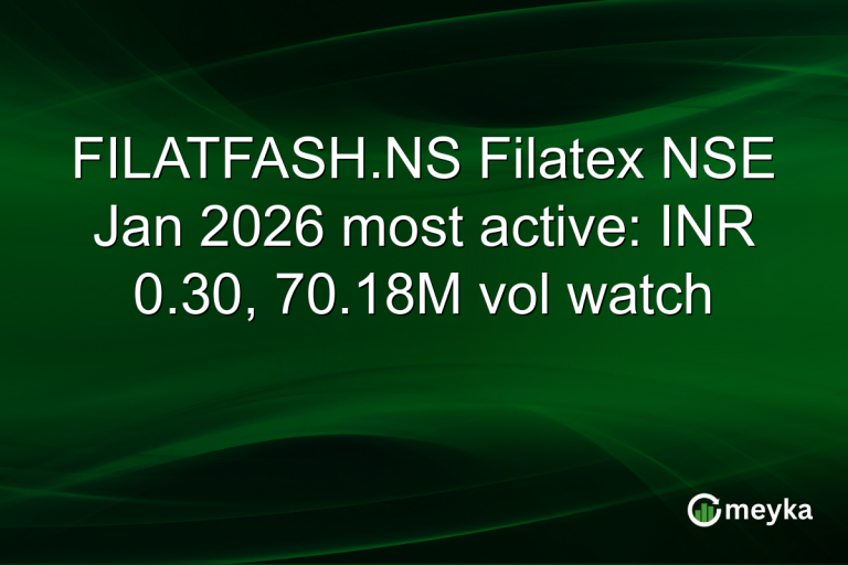 FILATFASH.NS Filatex NSE Jan 2026 most active: INR 0.30, 70.18M vol watch