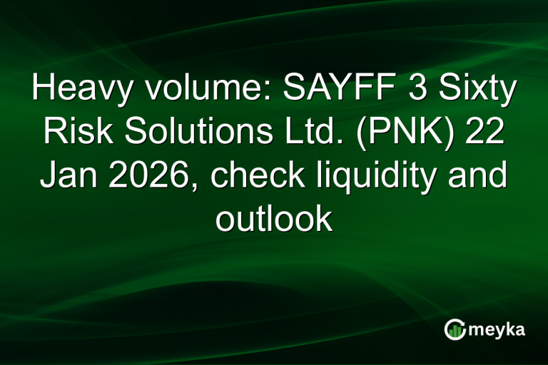 Heavy volume: SAYFF 3 Sixty Risk Solutions Ltd. (PNK) 22 Jan 2026, check liquidity and outlook