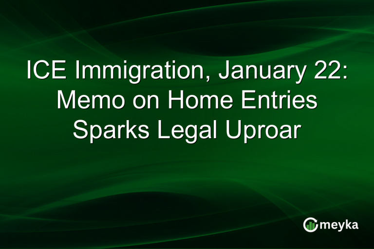 ICE Immigration, January 22: Memo on Home Entries Sparks Legal Uproar