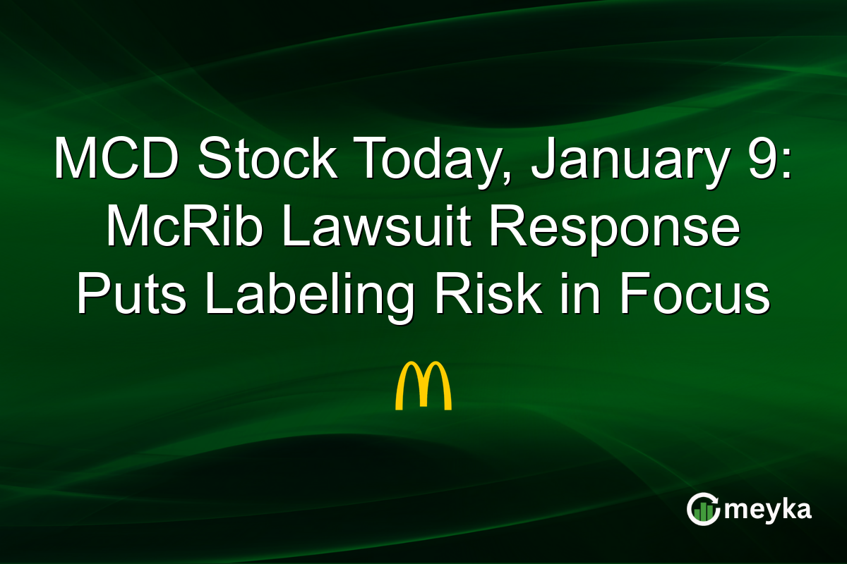MCD Stock Today, January 9: McRib Lawsuit Response Puts Labeling Risk in Focus